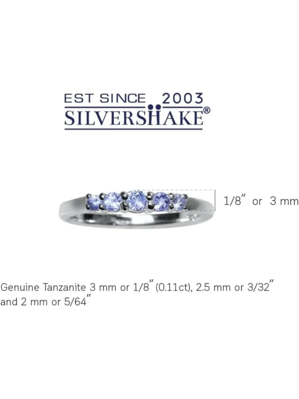Minimalist 5-Stone Round Gemstone Stackable Ring in White/Yellow Gold Plated 925